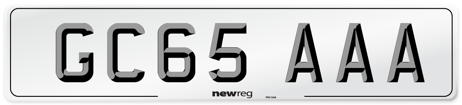 GC65 AAA Number Plate from New Reg